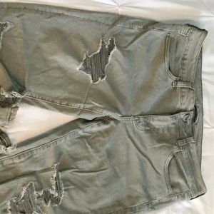 American Eagle Outfitters khaki/light green jeans women 12 long
